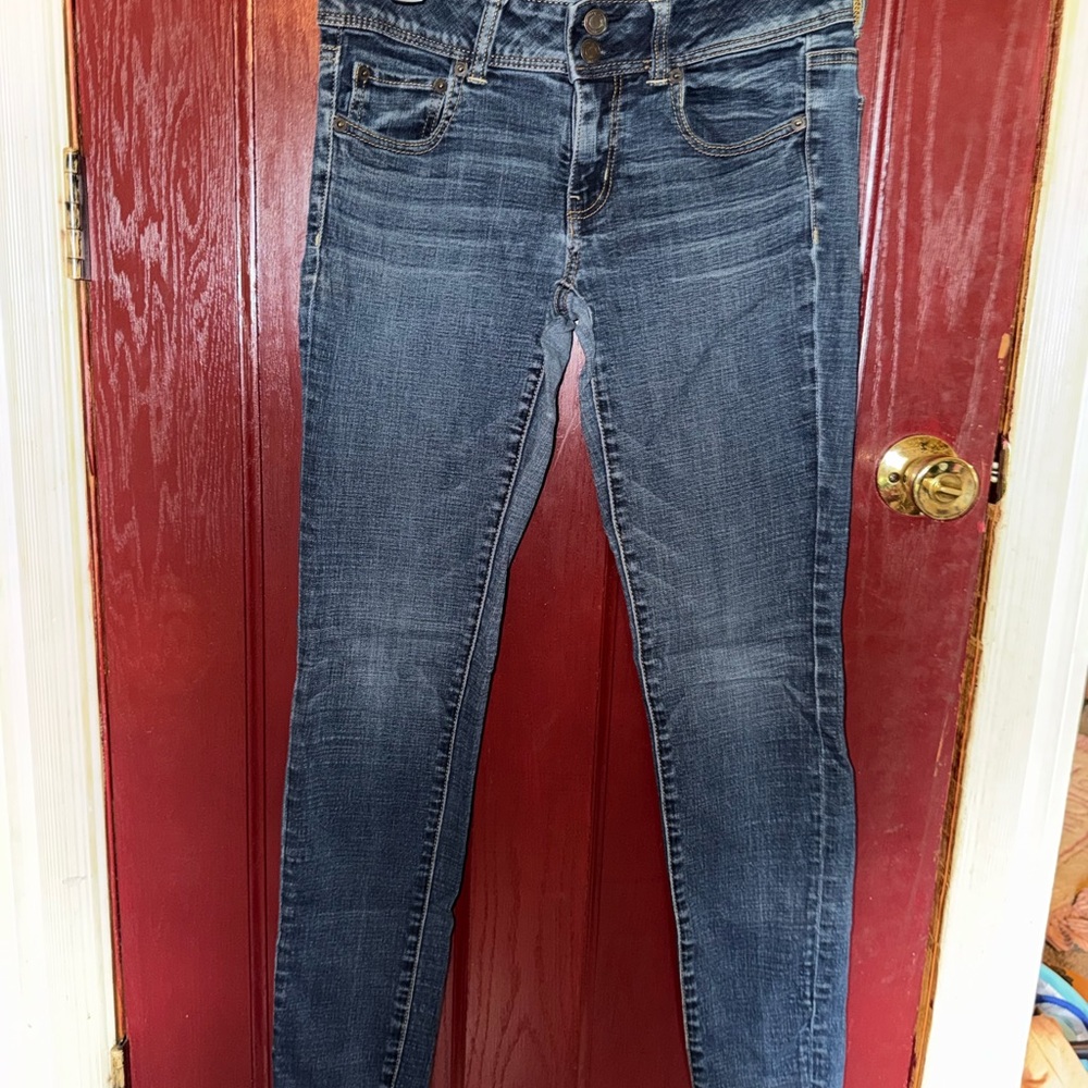 American Eagle Outfitters Skinny Jeans - Dark Blue Wash